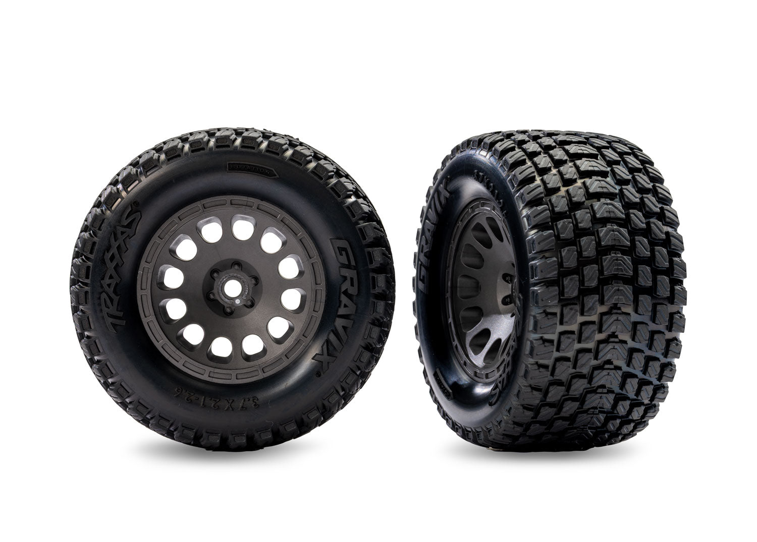 Traxxas: Gravix Pre-Mounted Front Wheels for Mini XRT - Gray (2 pcs)