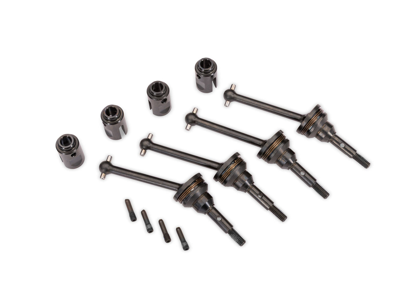 Traxxas: Steel CV Driveshaft Assemblies & Drive Cups (4)