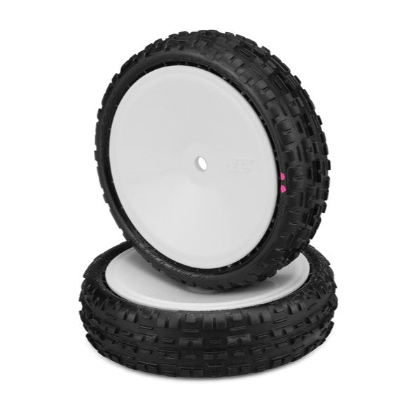 JConcepts: Swaggers Pre-mounts 1/10 2wd Buggy Front Carpet Tires 2.2" Pink Compound