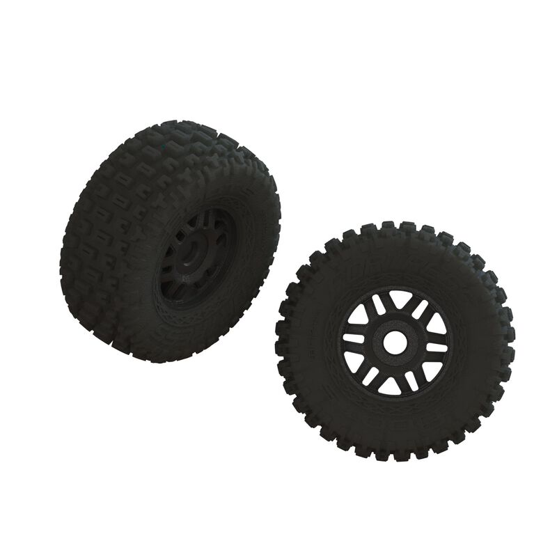 ARRMA: dBoots FORTRESS LP Tire Set Glued Black (1 Pair)