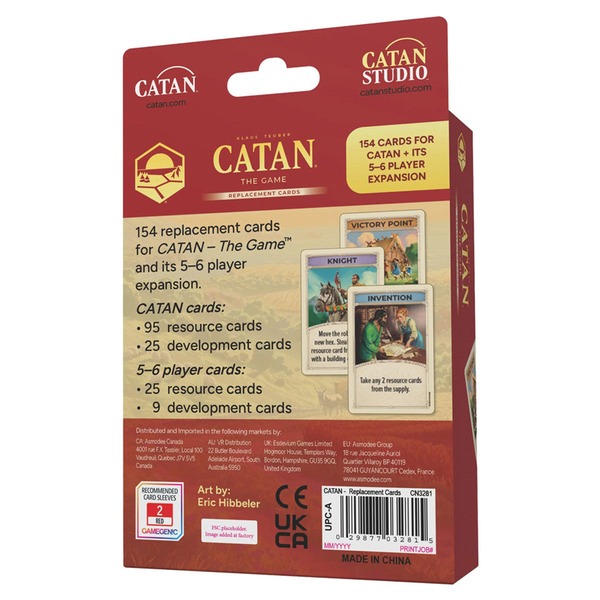 Catan 6th Edition Replacement Cards