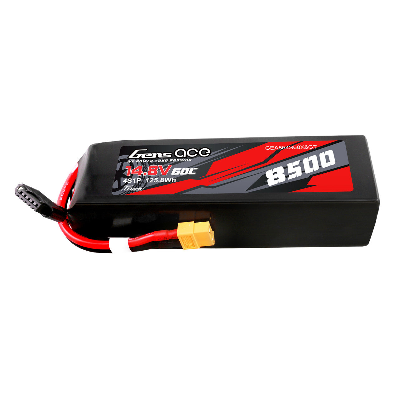 Gens ace: 8500mAh 4S 60C 14.8V G-tech Lipo (XT60)