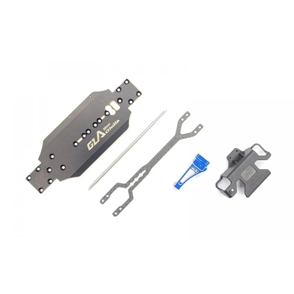 GL Racing: Giulia 102 to 98mm Conversion Kit + Brass Chassis (GG-OP-043)