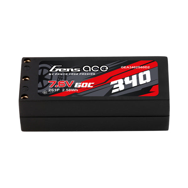 Gens Ace 340mAh 2S Lipo