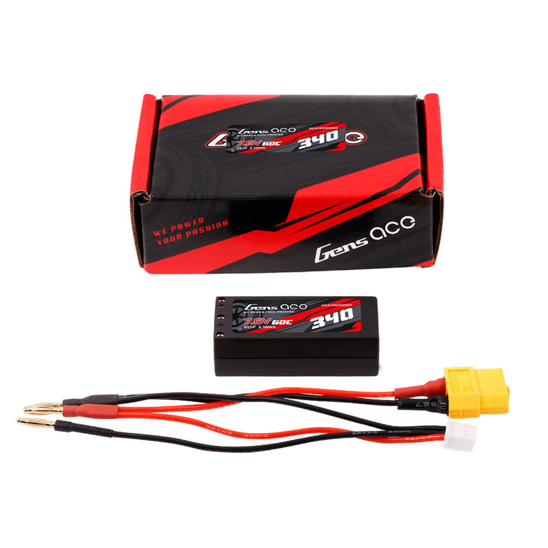 Gens Ace 340mAh 2S Lipo