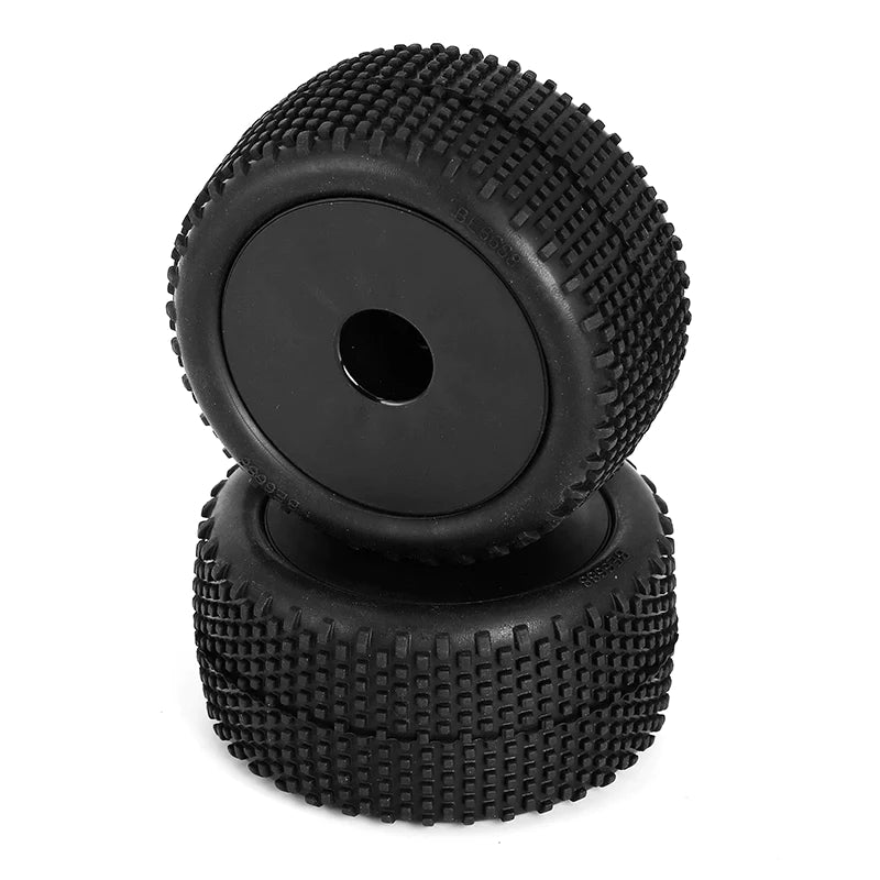 LC Racing: L6249 Mounted Block Pin Truggy Tires (2 pcs, Black)