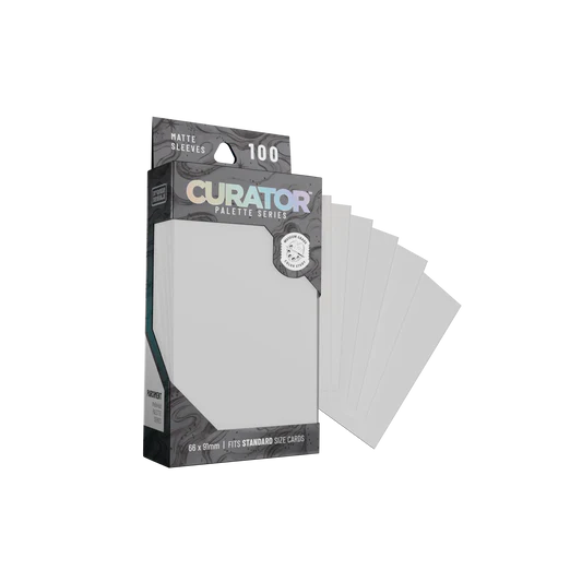 Orange Nebula Curator Palette Series Standard Sleeves for cards, featuring parchment-colored card sleeves from the Card Supplies collection.