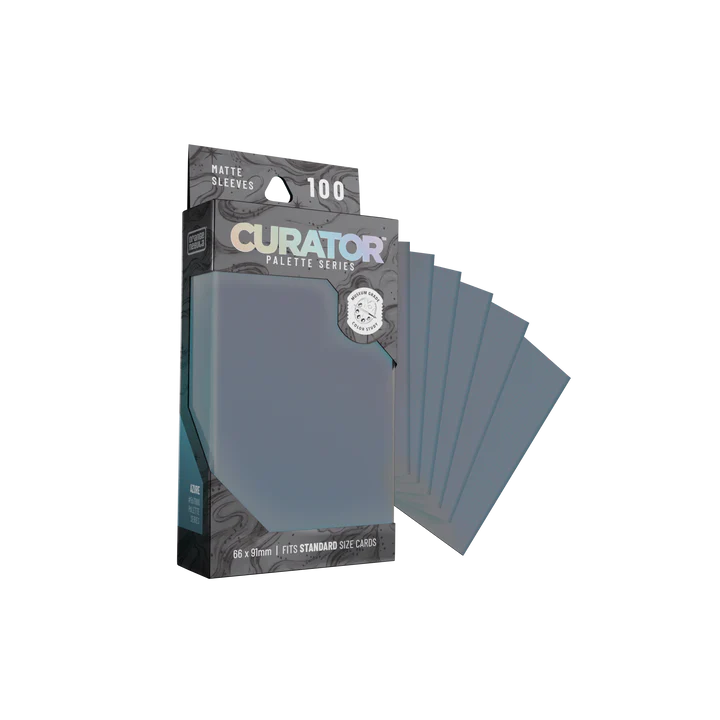 Orange Nebula Curator Palette Series Standard Sleeves for cards, featuring a vibrant azure design, ideal for protecting trading or game cards.