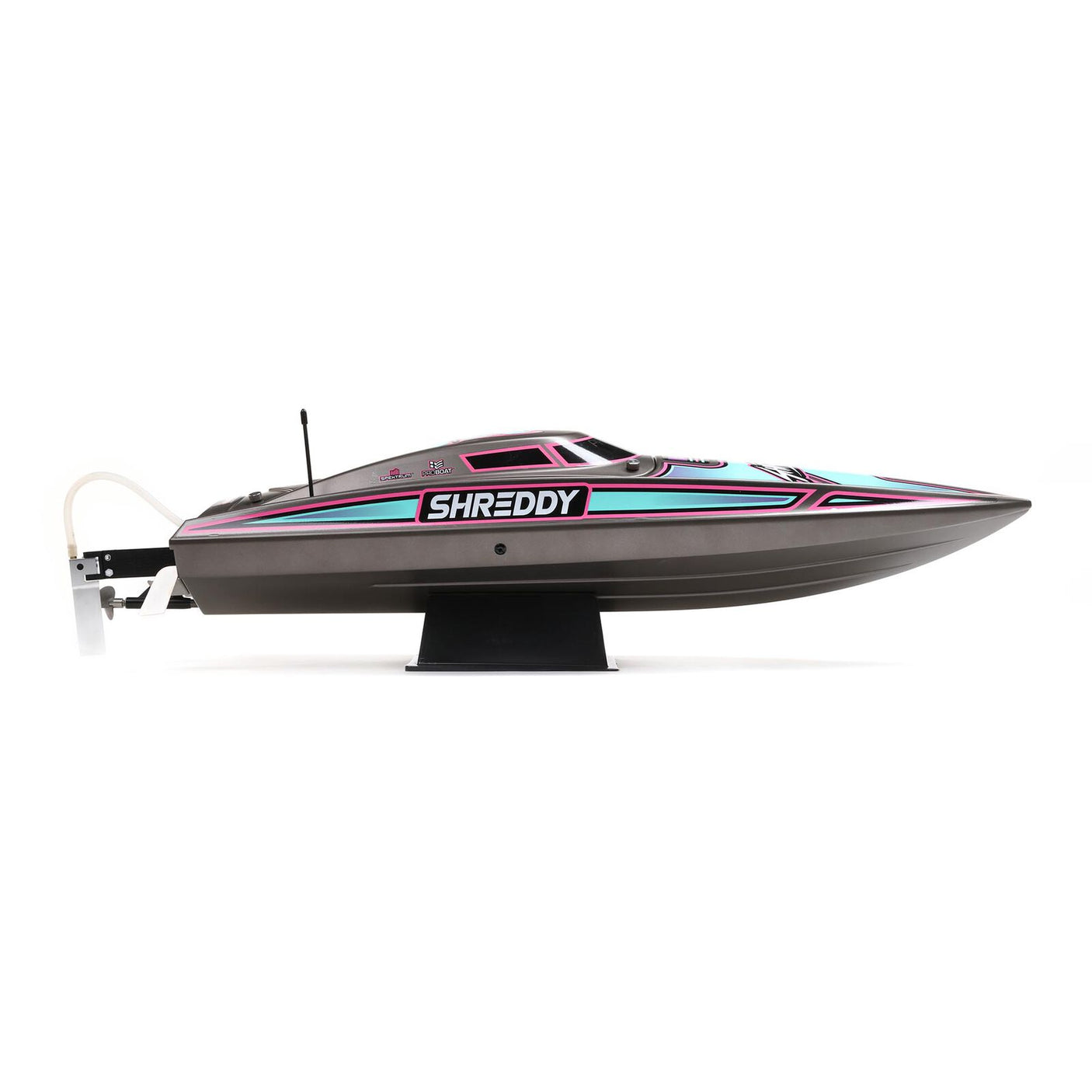 Proboat Heatwave Recoil 2 V2 self-righting boat in vibrant colors, showcasing its sleek design and 26-inch length.
