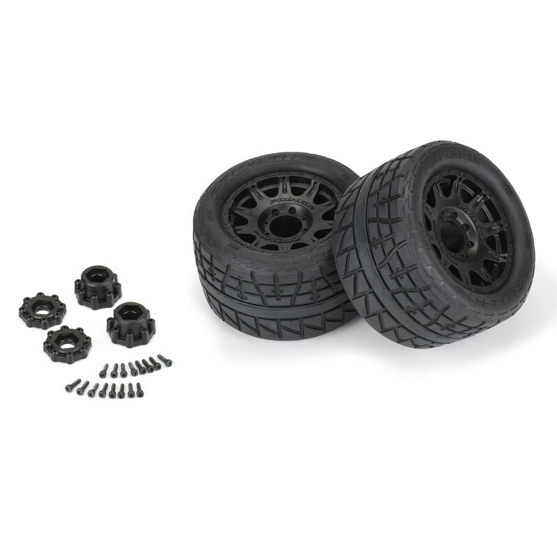 Proline: 1/8 Menace HP BELTED 3.8" Mounted Tires (2 pcs)