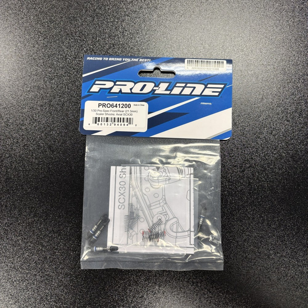 Proline: 1/30 Pro-Spec Front/Rear (21.5mm) Aluminum Scaler Shocks: Axial SCX30