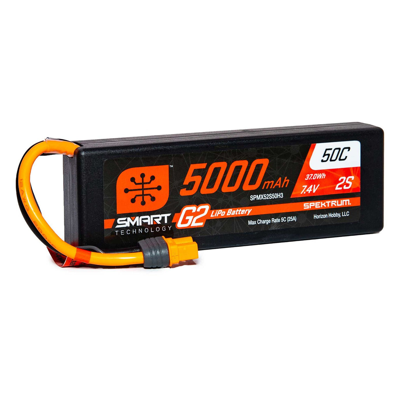 Spektrum: 55000mAh 2S 7.4V Smart G2 LiPo 50C Hard Case (IC3)