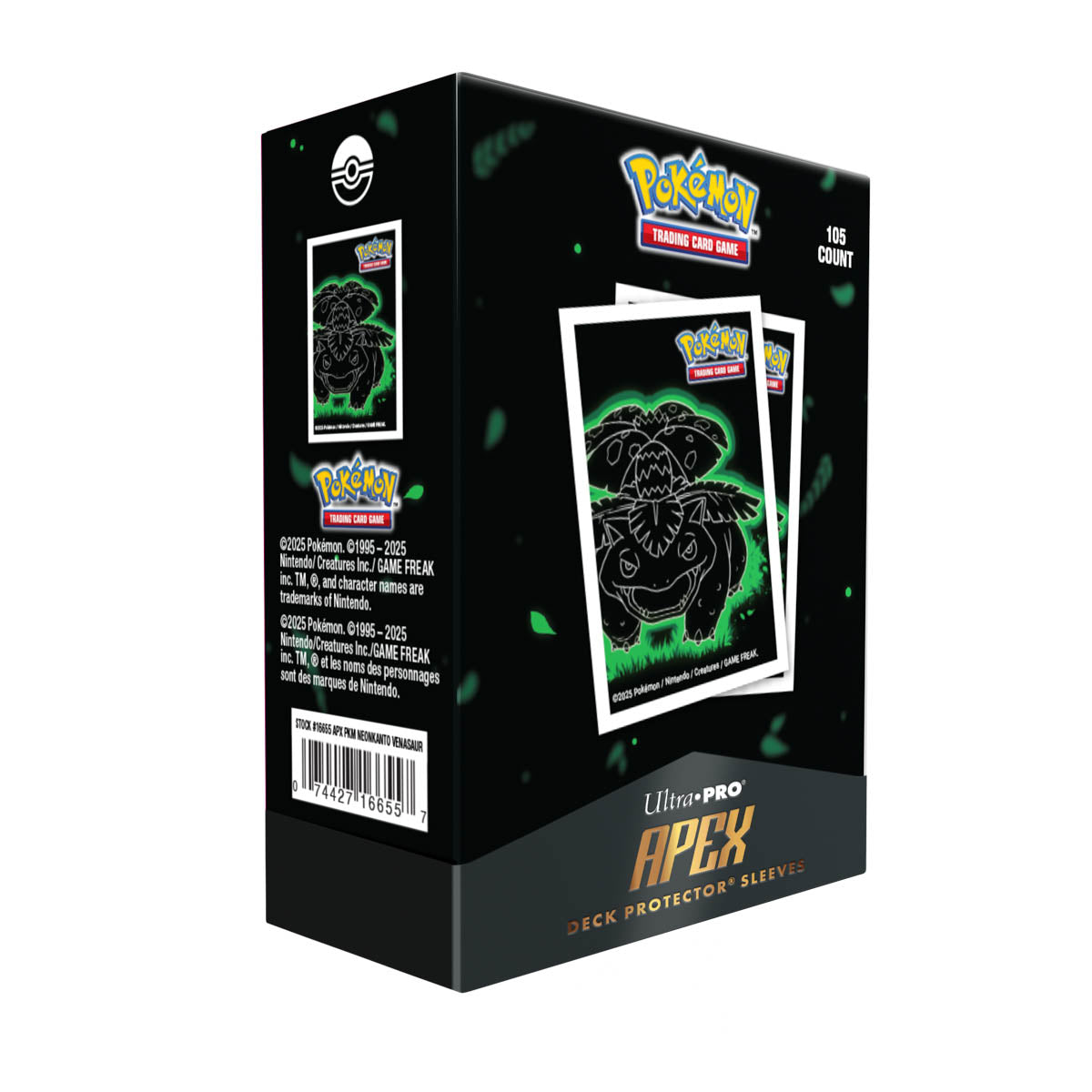 Ultra Pro: Apex Neon Kanto Venusaur Sleeves 105CT