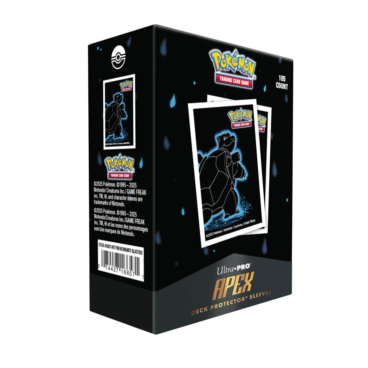 Ultra Pro: Apex Neon Kanto Blastoise Sleeves 105CT