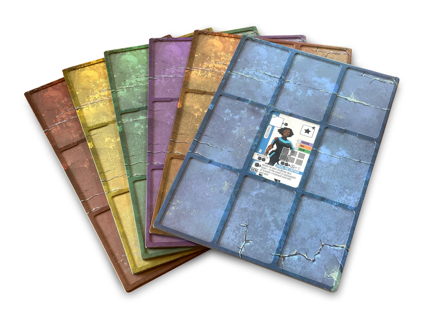 Stonemaier Games Vantage Playmats with colorful, detailed surface design for tabletop gaming sessions.