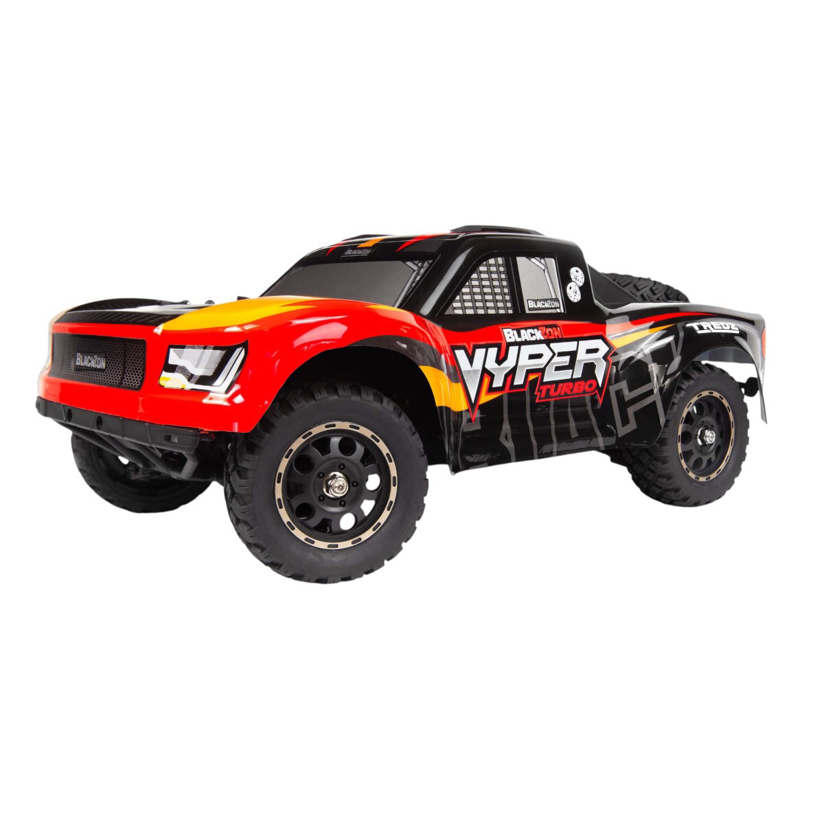 HPI Racing Blackzon Vyper SC Turbo 1/16 scale 4WD electric brushless RC truck on rough terrain