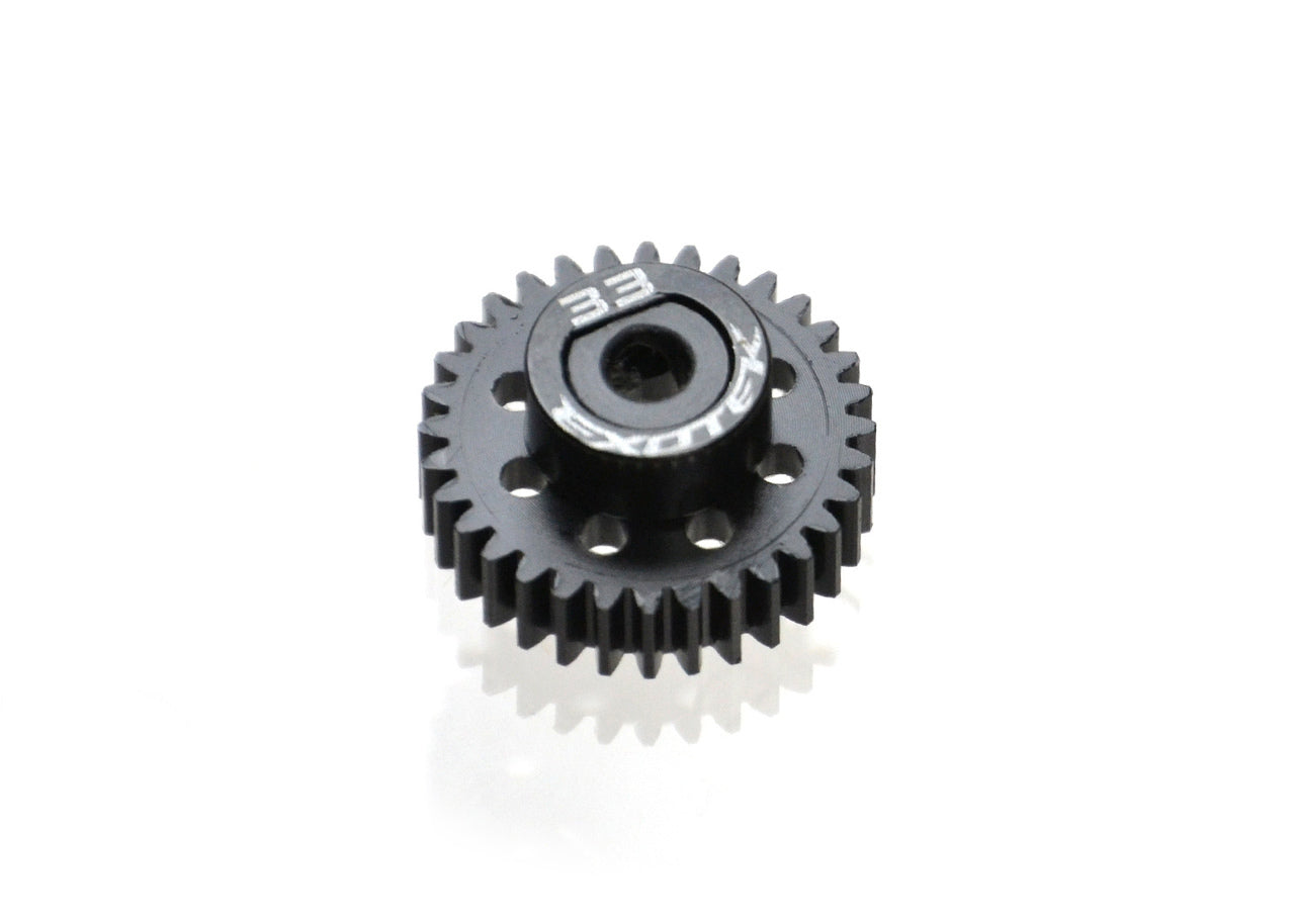Exotek Racing: Flite 48P Pinion Gear Black POM with Alloy Collar
