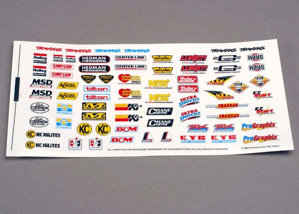 Traxxas: Racing Sponsor Decal Sheet