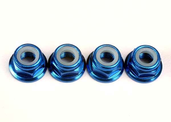 Traxxas: Aluminum 5mm Nylon Lock Nuts (4)