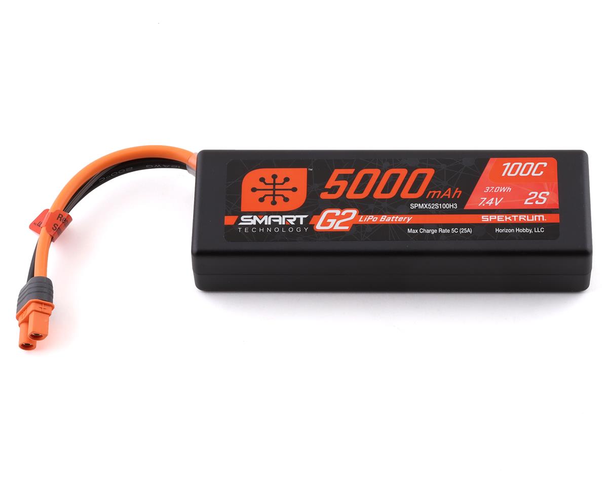 Spektrum: 5000mAh 2S 7.4V Smart G2 Lipo 100C (IC3)