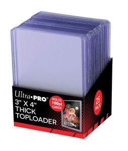Ultra Pro - 3"x4" Thick 100PT Toploader - 25 pack - Hobby Addicts
