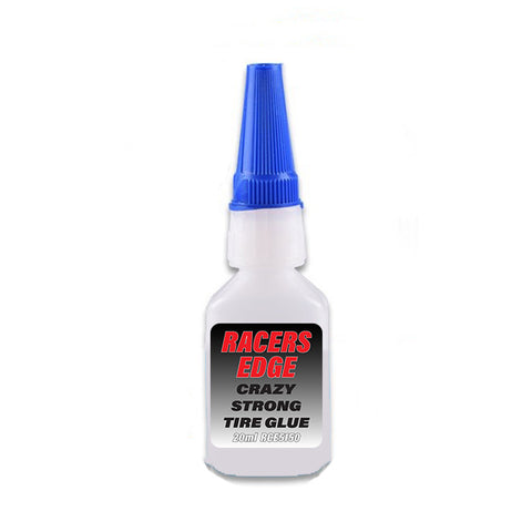 Racers Edge - Crazy Strong Tire Glue 20g w/Pin Cap and (2) Tips - Hobby Addicts
