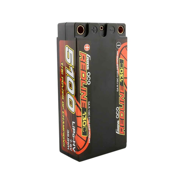Gens Ace - Redline Series 5100mAh 7.6V 130C 2S2P - HV Hard Case Shorty Lipo Battery - Hobby Addicts