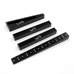 Black Yeah Racing chassis setting kit for 1:10 and 1:8 on-road RC cars, includes various adjustment tools and components.