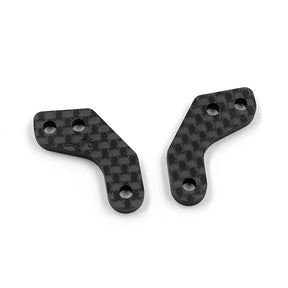 Pair of Xpress graphite front knuckle plates for mountain bikes, shown in a close-up image.