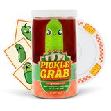 Exploding Kittens Pickle Grab game piece featuring a colorful pickle character on a white background.