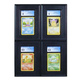 Black BCW Interlocking Graded Card Frames for protecting and displaying collectible cards, ideal for Pokémon and trading card collections.