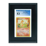 Black BCW interlocking graded card frame displaying a protected trading card in a secure, sturdy display holder.