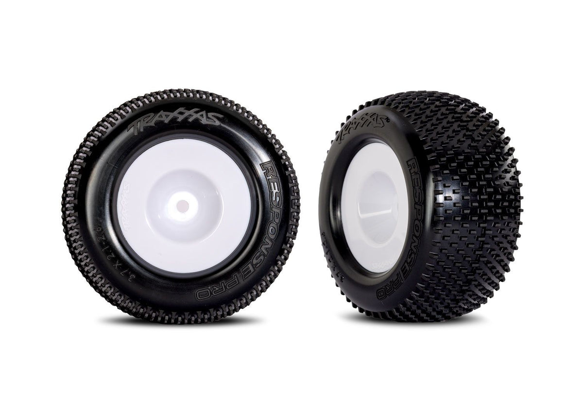 Traxxas: White Dished Wheels with Response Pro Tires (2 pcs)