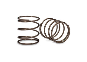 Traxxas Mini GTR Springs with 1.19-rate green stripe, pair of high-performance RC car suspension springs, black and green color.