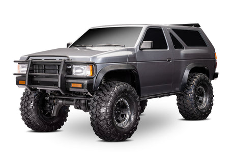 Traxxas TRX-4 Nissan Pathfinder radio-controlled scale model showing front three-quarter view with detailed exterior design.