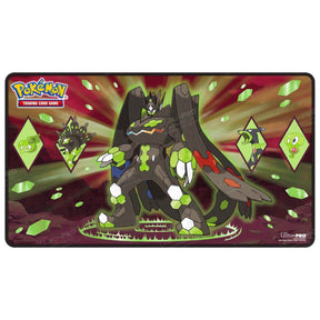 Ultra Pro Zygarde Legendary Pokemon foil playmat featuring vibrant artwork and detailed design for card gaming sessions.