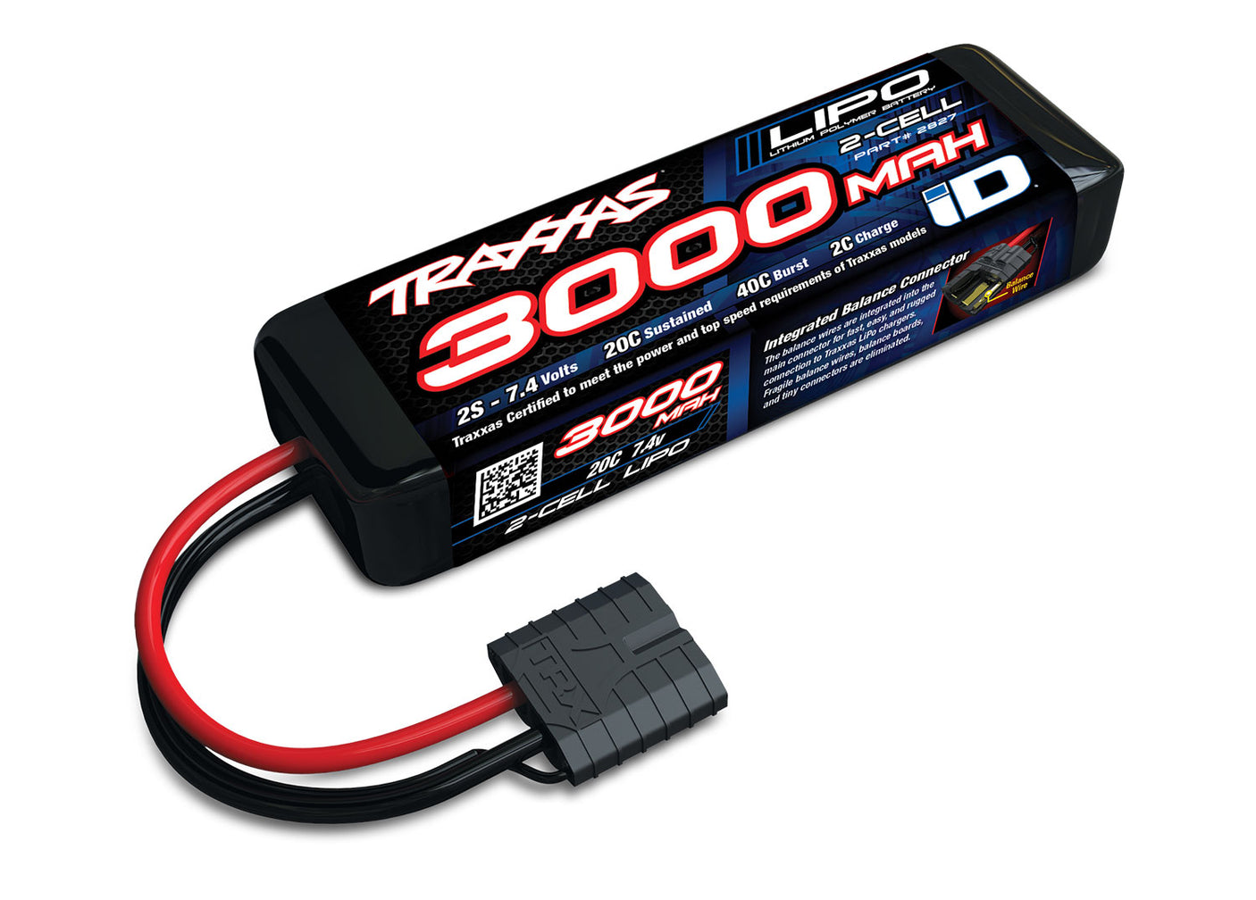 Traxxas: 3000 mAh 7.4 Volt 2-Cell LiPo Battery