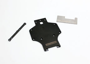 Reflex Racing RX28A-22 RC car parts hard steel chassis plate kit on a white background