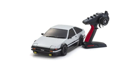Kyosho 2WD Fazer D2 Toyota Sprinter Trueno AE86 drift car with detailed body and racing tires, ready for RC drifting.