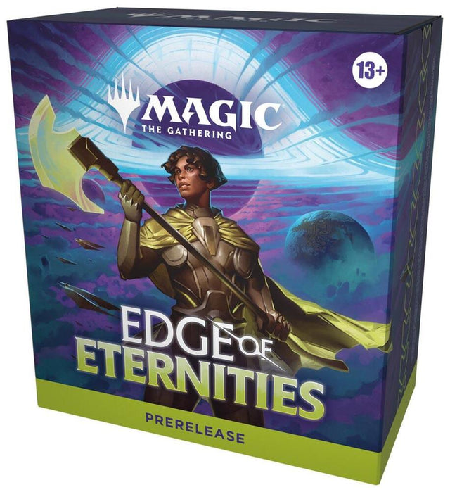 MTG Edge of Eternities Prerelease Pack by Wizards of the Coast, featuring booster packs and exclusive game accessories.