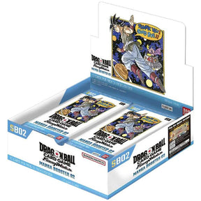 Bandai Dragon Ball Super manga booster box SB02 with colorful packaging and manga-themed artwork.