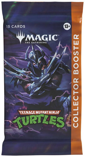 Teenage Mutant Ninja Turtles collector packs by Wizards of the Coast featuring colorful cards and character artwork.