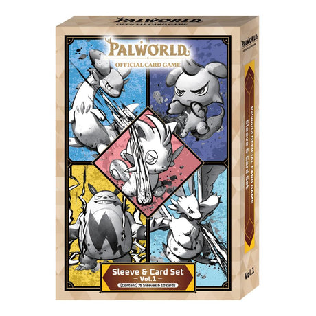 Palworld Sleeve Card Set Vol. 1 by BushiRoad, featuring character artwork on collectible card sleeves