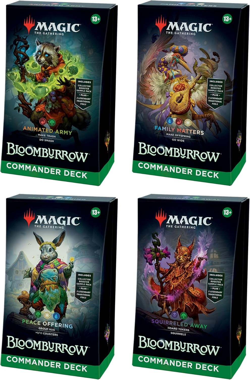 mtg bloomburrow card MTG: Bloomburrow Commander Decks