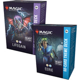 MTG Secrets of Strixhaven preconstructed theme deck by Wizards of the Coast featuring colorful Magic: The Gathering cards and artwork.