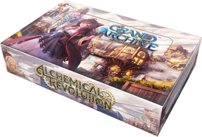 Weebs of the Shore Grand Archive TCG Alchemical Revolution Booster Box with colorful artwork and packaging.