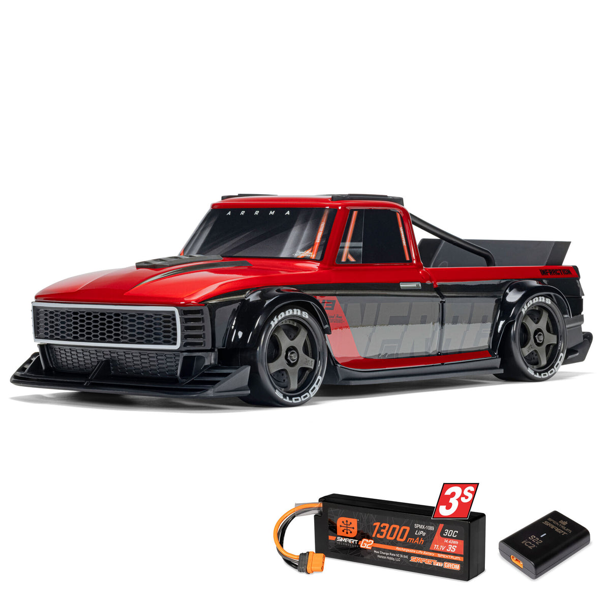 ARRMA: 1/12 Infraction GROM 3S BLX 4x4 Brushless Street Truck (Battery & Charger Included)