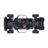 ARRMA 1/8 Infraction 223S RC car with sleek design and off-road tires, shown in a side view on a neutral background.