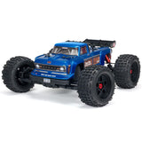 ARRMA Outcast 4X4 4S 1/10th scale 4WD stunt truck with aggressive tires and rugged design, ready for off-road action