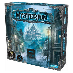 3D image of the Mysterium (Refresh) board game box by Asmodee, featuring artwork and game title on the front cover.